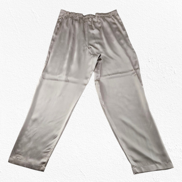 1990s Vintage Tere Tereba 100% Silk Blouse Pants Set Lounge Evening Size Medium - Picture 16 of 16